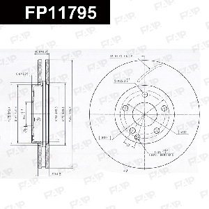 Диск тормозной FAP FP11795