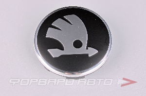 Колпачок ступицы для литых дисков Skoda, D54/60мм, Black/silver Save Car 17_60мм_ST_TG