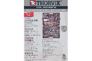 Набор инструментов 142 предмета 6-ти гран. 1/4" 3/8" 1/2" THORVIK TS142