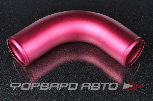 Патрубок алюминиевый 76 мм 90 градусов красный AUTOBAHN88 