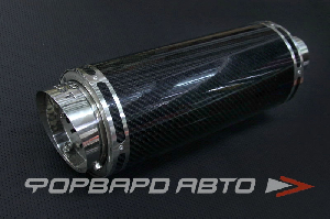 Глушитель Вход = 58 мм "CARBON FIBER" с регулировкой звука, BLMR020C PROSPORT RS-03361