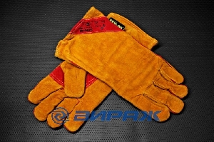 Краги сварщика 5-ти палые Т12-11 (спилковые) оранж <> 