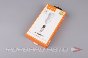 Купить Устройство зарядное в прикуриватель 2 USB, 2,4 A, белый HOCO Z27 Устройство зарядное в прикуриватель 2 USB, 2,4 A, белый HOCO Z27