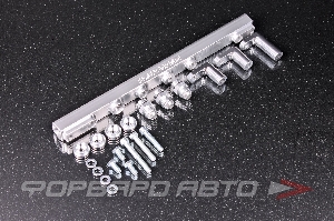 Топливная рейка NISSAN SR20DET 2.0L, Product Finish - Silver, Fuel Rail Type - Dual Feed, Fitting size - 8AN PLAZMAMAN SR20DETFRAIL-SIL