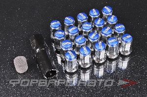 Гайки колесные 12*1,5 (20 шт + ключ) цветной колпачок D1 SPEC D1