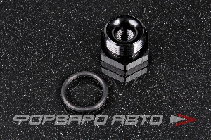 Фитинг адаптер ORB8 - 1/8" наружная и внутренняя резьбы, черный AB88 