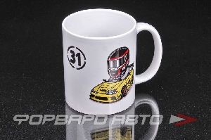 Кружка керамическая "GOCHA MAN/31", белая ФОРВАРД АВТО 