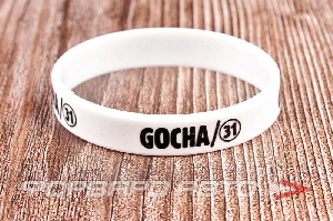 Браслет силиконовый "GOCHA/31", белый, черная надпись ФОРВАРД АВТО 