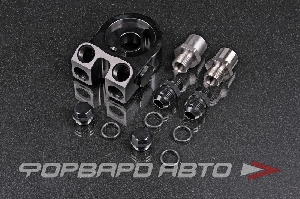 Купить Проставка адаптер под масляный фильтр с термостатом, вход/выход ORB8, закрыт при 71С, открыт при 82С, черная AB88  Проставка адаптер под масляный фильтр с термостатом, вход/выход ORB8, закрыт при 71С, открыт при 82С, черная AB88