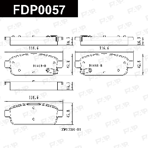 Колодки тормозные FAP FDP0057
