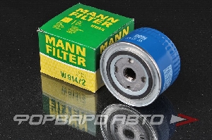 Фильтр масляный для автомобиля ВАЗ 2108-2110, 2170-2190, 1117-1119 MANN W 914/2