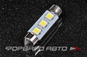 Лампа светодиодная 12V C5W SV8.5*39mm 3SMD белая KS-AUTO 1139 SMD 3