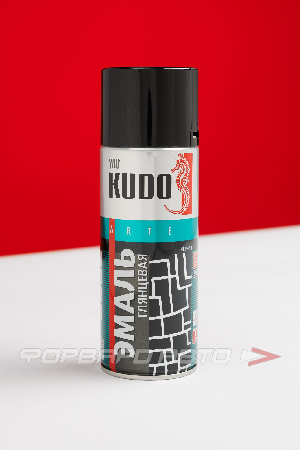 Эмаль аэрозольная черная глянцевая 520мл/270гр KUDO KU-1002