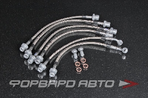 Шланги тормозные армированные TOYOTA PRADO 120 150 GX 460 GX470 комплект из 6 штук GOODRIDGE TTY4600-6P