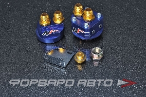 Проставка адаптер для выноса масляного фильтра AN10, универсальная (Nissan/Toyota/Mazda/Honda/Mitsubishi/Ford) N1 