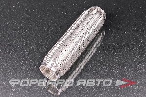 Гофра глушителя 55*280, (Interlock) трехслойная (AISI 304) TIXONA P55280