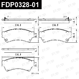 Колодки тормозные FAP FDP0328-01