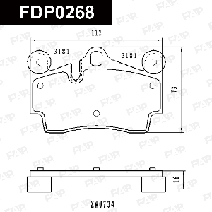 Колодки тормозные FAP FDP0268
