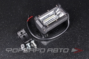 Фара светодиодная 12V/24V 72W 6000K, 24 диода ближний,130*75*60 мм прямоугольная SKYWAY S07201055