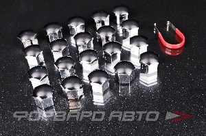 Колпачок на крепеж, хром (hex17, blister 20+1) Save Car CH-17-Cr