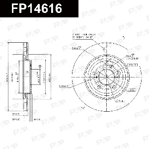 Диск тормозной FAP FP14616