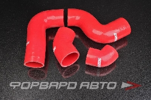 Патрубки интеркулера силиконовые VW Golf MK5 GTI 2.0 TFSI красные (4 штук) AUTOBAHN88 