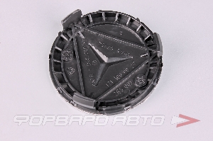Колпачок ступицы для литых дисков Mercedes, D71/75мм, Black/Silver <> MB-05