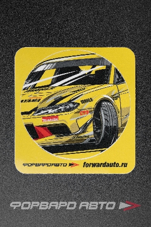 Стикер круглый "NISSAN SILVIA S15" v2  95*95мм ФОРВАРД АВТО 