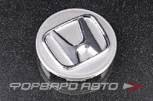 Колпачок ступицы для литых дисков Honda, 65/69-68 мм  h11.3-14.8мм серый фон хромированный логотип Китай Honda, 65/69-68