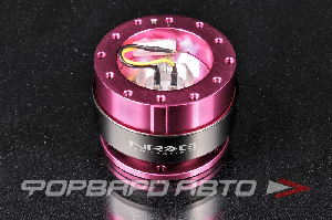 Адаптер для рулевого колеса быстросъемный Quick Release Gen 2.0 - Pink Body / Titanium Chrome Ring NRG SRK-200PK