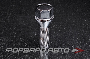 Болт колеса 12*1,25*30 конус с выступом, ключ на 19, хром на литой диск для автомобиля ВАЗ 2101-12, 2170 (49) БелЗАН 2112-3101040