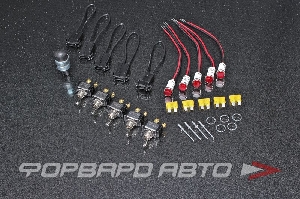 Комплект 5 тумблеров, 5 ламп, 5 предохранителей, 1 кнопка + наклейки с обозначением MOROSO 