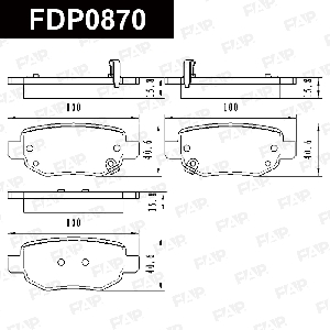 Колодки тормозные FAP FDP0870