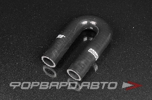 Патрубок силиконовый 24 мм, 180°, 4 слоя армировки, чёрный AUTOBAHN88 