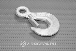 Крюк  500кг грузовой DIN 689 с замком и защелкой оцинков.  