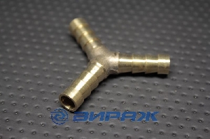 Тройник D=8мм Y-образный "елочка" латунь <> 