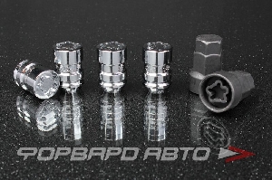 Секретки для колес гайки 12*1,5*36 мм, конуc, закрытый, тройной никель/хром, ключ 19-21 мм ВЕКТОР 726445F2