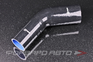 Патрубок силиконовый 57-70 мм, 45°, L=150*150 мм, 4 слоя армировки, чёрный FORA ASHU04-45-57>70