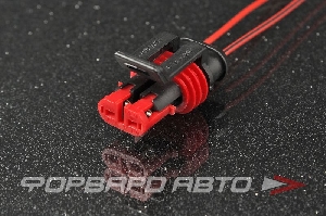 Разъем 2-х контактный гнездовой серии 6.3 (с проводами) CARGEN AX331