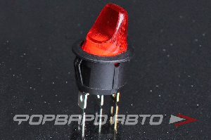 Тумблер 2 положения 12V, флажковый (с подсветкой) (короткий)  