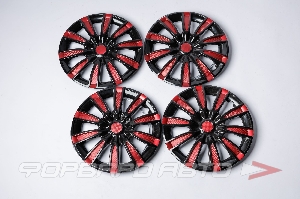 Колпак колесный R14" Торнадо, микс черно-бордовый, к-т 4шт АКС LW1450