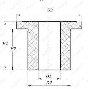 Сайлентблок (нового типа, ступенька, большой) ПОЛИУРЕТАН 8-56-216