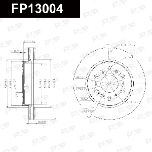 Диск тормозной FAP FP13004