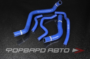 Патрубки всей системы охлаждения силиконовые Honda Civic EK Type R DOHC (5 штук) синие AUTOBAHN88 