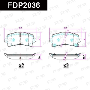 Колодки тормозные FAP FDP2036