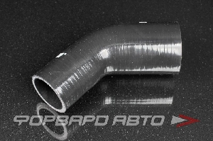 Патрубок силиконовый 44-54 мм, 45°, чёрный AUTOBAHN88 
