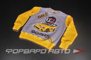 Лонгслив GOCHA with NGKSilviaS15, серо-жёлтый, детский CIAY 