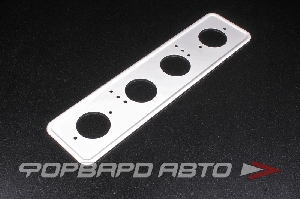 Накладка под номер металлическая (БЕЛАЯ) SKYWAY S04101007