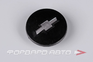 Колпачок ступицы для литых дисков Chevrolet, D47/59мм, h9,5-14 мм Black/silver <> CH-03