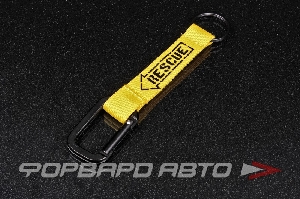 Брелок RESCUE с карабином, текстильный, желтый  